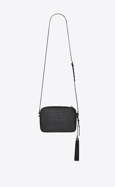 Lou camera bag in crocodile embossed leather